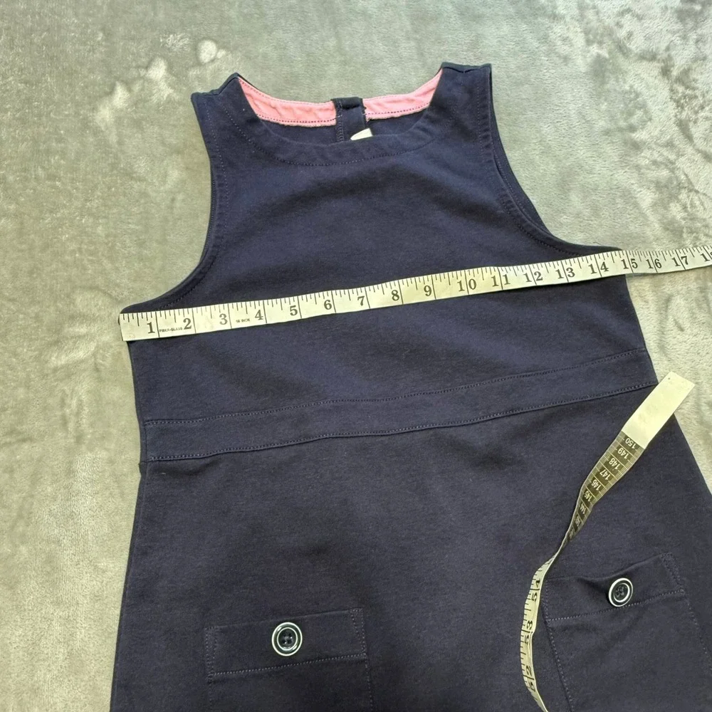 Crazy 8 Girls Navy Blue Sleeveless Pocket Dress Size M 7-8 School Uniform Jersey
